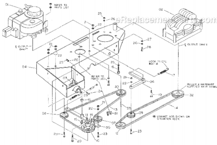 Main_Frame_And_Drive_Assembly Diagram and Parts List for 800  Little Wonder Edger
